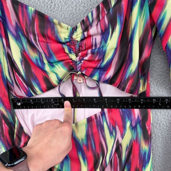 Camila Coelho Vivian Mini Dress Blue Hallucinogen Size Medium NEW - Picture 8 of 16